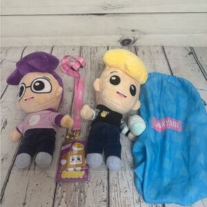 Lankybox Adam and Justin talking Plush Toys